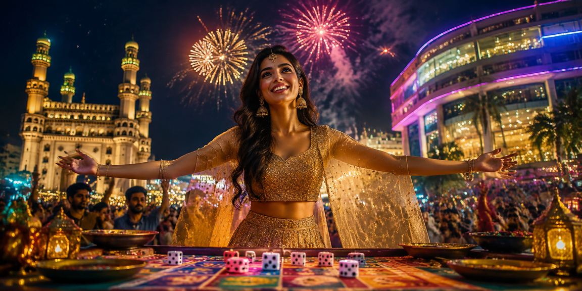 Lively Indian urban market illustrating modern gaming spirit