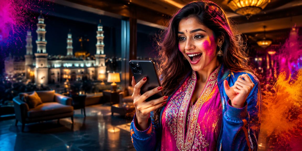 Indian players enjoying lottery games during Holi festival celebrations